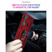 Ультратонкий протиударний чохол для Xiaomi Redmi Note 8 з кільцем-тримачем Червоний
