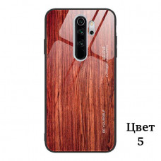 Глянцевый чехол Wood для Xiaomi Redmi Note 8 Pro Красный