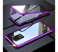 Двухсторонний магнитный чехол для Xiaomi Redmi Note 9 Фиолетовый