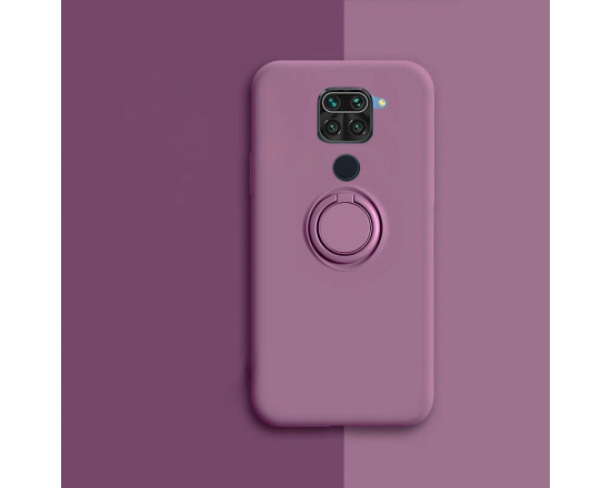 Силіконовий чохол Soft Touch з кільцем-тримачем для Xiaomi Redmi Note 9 Фіолетовий