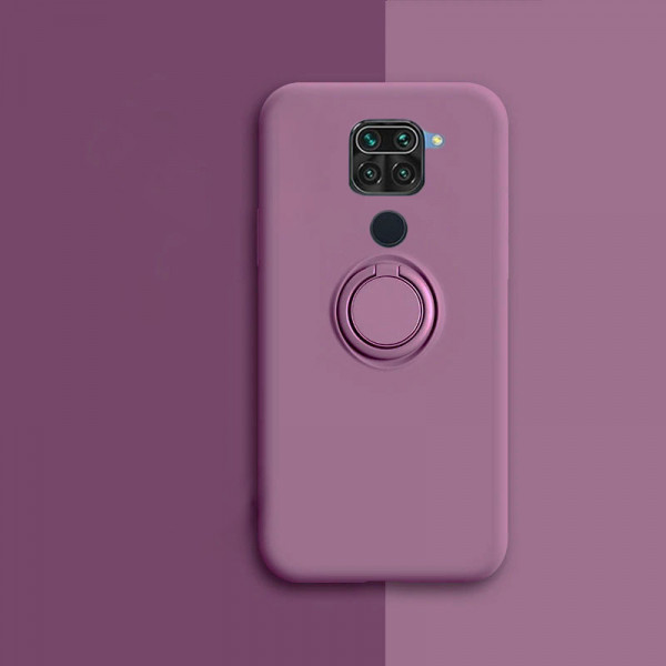 Силіконовий чохол Soft Touch з кільцем-тримачем для Xiaomi Redmi Note 9 Фіолетовий