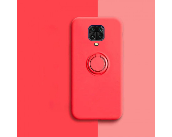 Силіконовий чохол Soft Touch з кільцем-тримачем для Xiaomi Redmi Note 9s/Pro Червоний