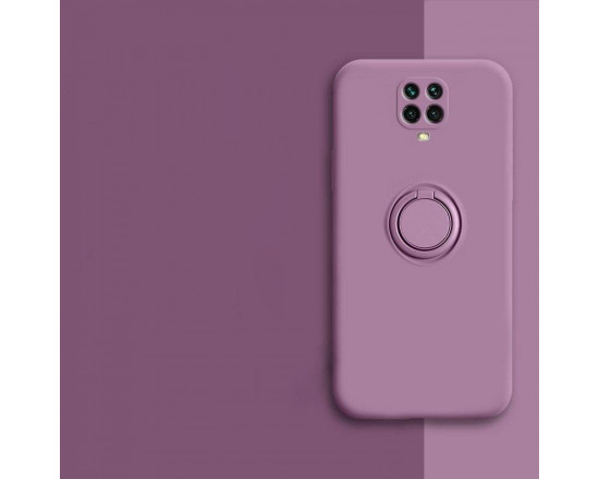 Силиконовый чехол Soft Touch с кольцом-держателем для Xiaomi Redmi Note 9s/Pro Фиолетовый