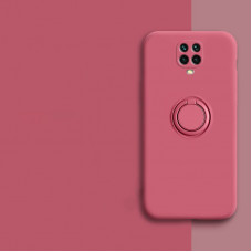 Силиконовый чехол Soft Touch с кольцом-держателем для Xiaomi Redmi Note 9s/Pro Малиновый