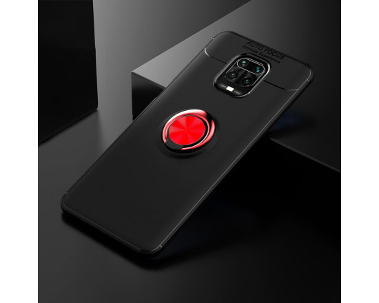 Силіконовий бампер для Xiaomi Redmi Note 9s/Pro з кільцем-тримачем Червоний