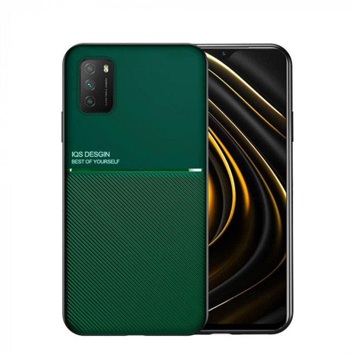 Силиконовый чехол IQS Design для Xiaomi Poco M3 Зелёный