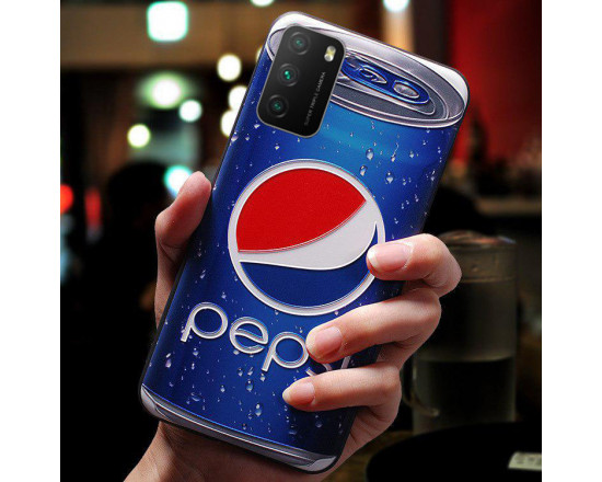 Силиконовый чехол для Xiaomi Poco M3 с 3d-принтом - Pepsi