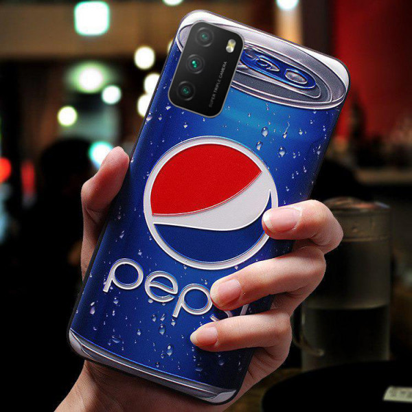 Силиконовый чехол для Xiaomi Poco M3 с 3d-принтом - Pepsi