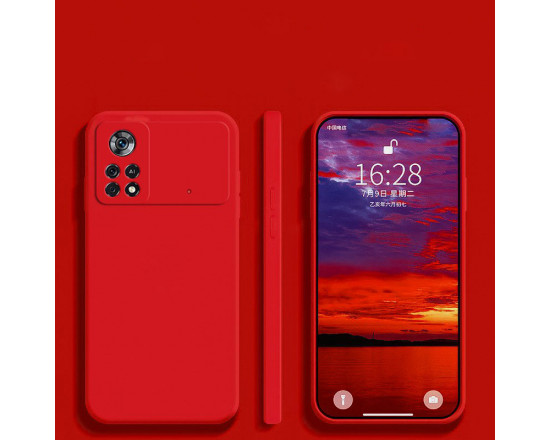 Силиконовый чехол Soft Touch для Xiaomi Poco M4 Pro 4G Красный