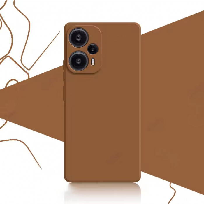 Силиконовый чехол Soft Touch для Xiaomi Poco F5 Коричневый
