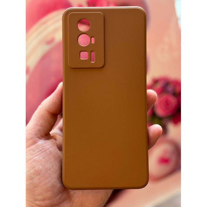 Силиконовый чехол Soft Touch для Xiaomi Poco F5 Pro Коричневый