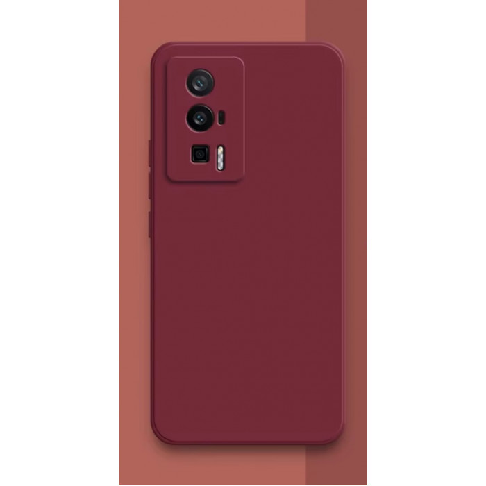 Силиконовый чехол Soft Touch для Xiaomi Poco F5 Pro Бордовый