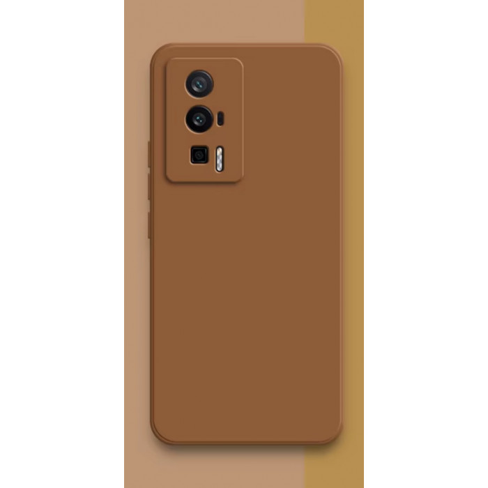 Силиконовый чехол Soft Touch для Xiaomi Poco F5 Pro Коричневый