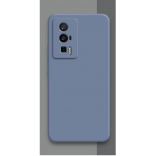 Силиконовый чехол Soft Touch для Xiaomi Poco F5 Pro Серо-синий