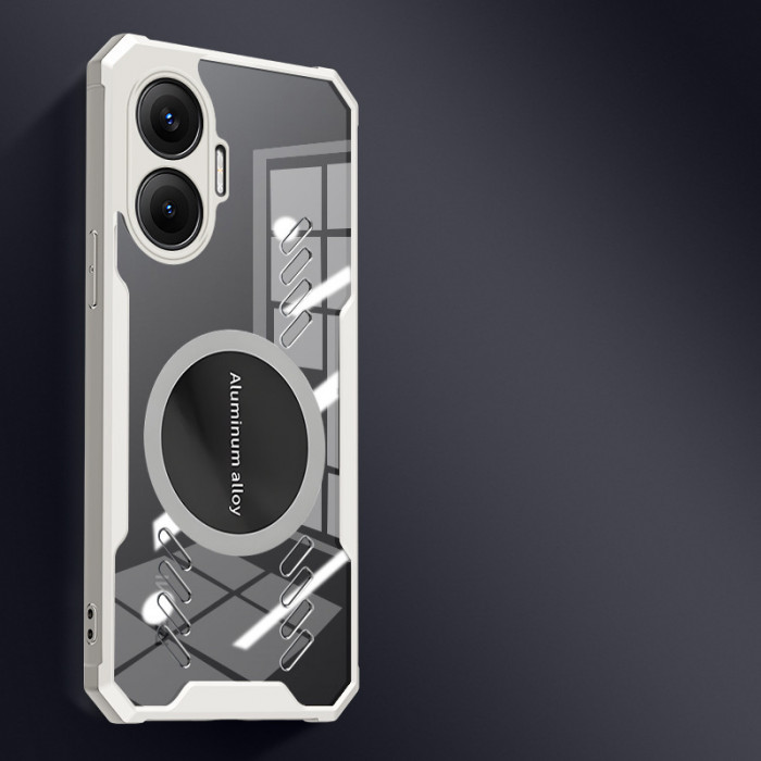 Графеновый прозрачный чехол с теплоотводом и MagSafe для Xiaomi Poco F7 Белый