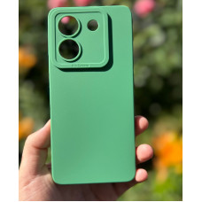 Силиконовый чехол Pro Camera для Xiaomi Poco M7 Pro 5G Зеленый