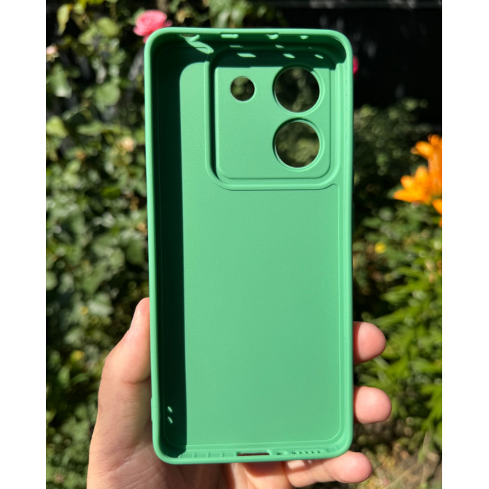 Силиконовый чехол Pro Camera для Xiaomi Poco M7 Pro 5G Зеленый