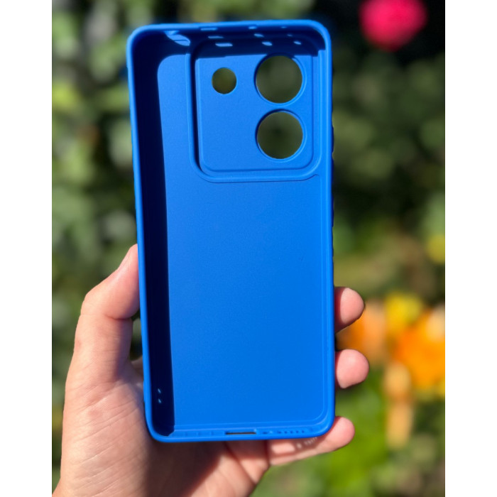 Силиконовый чехол Pro Camera для Xiaomi Poco M7 Pro 5G Тёмно-синий