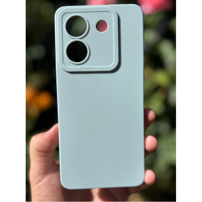 Силиконовый чехол Pro Camera для Xiaomi Poco M7 Pro 5G Голубой