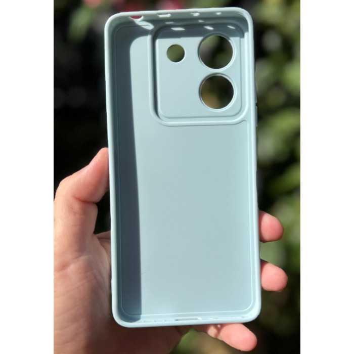 Силиконовый чехол Pro Camera для Xiaomi Poco M7 Pro 5G Голубой