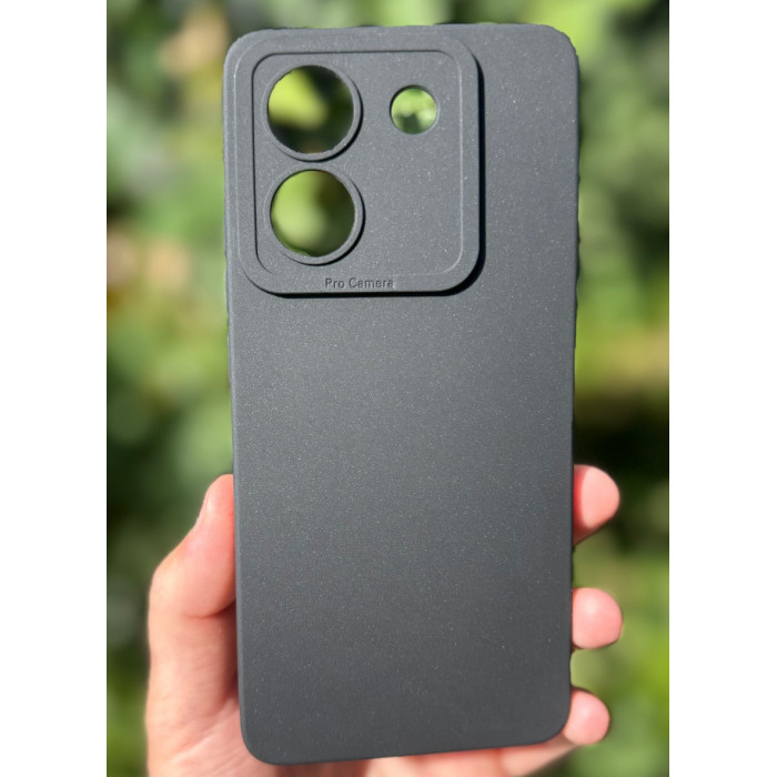 Силиконовый чехол Pro Camera для Xiaomi Poco M7 Pro 5G Чёрный
