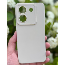 Силиконовый чехол Pro Camera для Xiaomi Poco M7 Pro 5G Молочный
