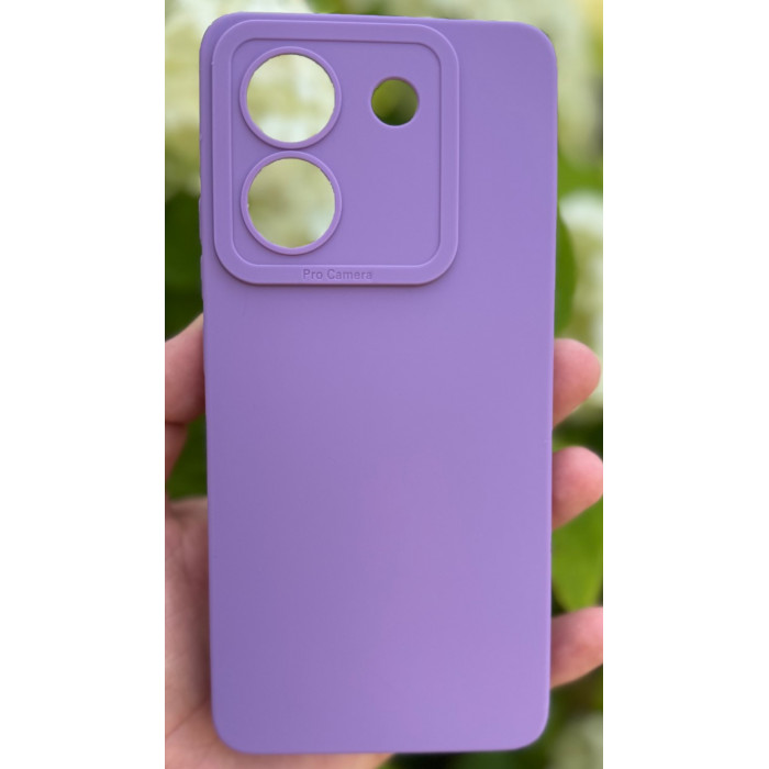 Силиконовый чехол Pro Camera для Xiaomi Poco M7 Pro 5G Лавандовый