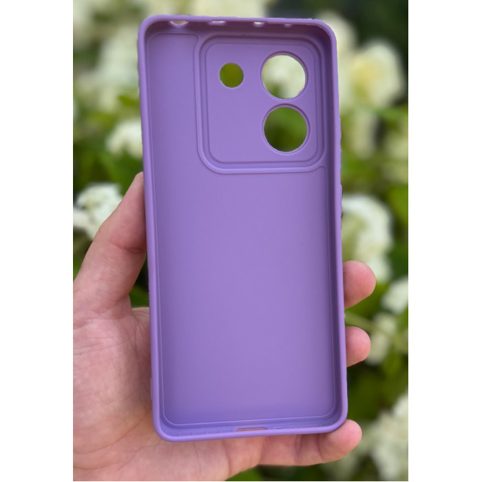 Силиконовый чехол Pro Camera для Xiaomi Poco M7 Pro 5G Лавандовый