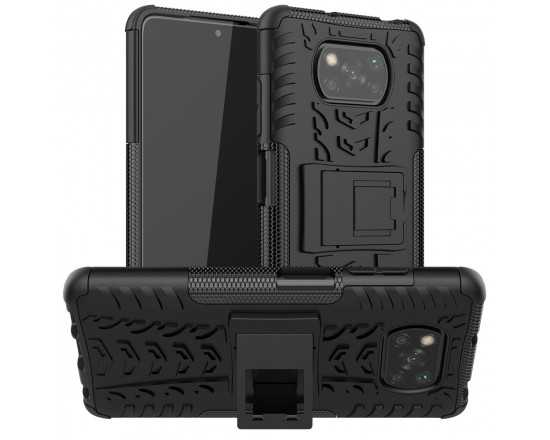 Броньований силіконовий бампер для Xiaomi Poco X3 NFC/Pro Чорний