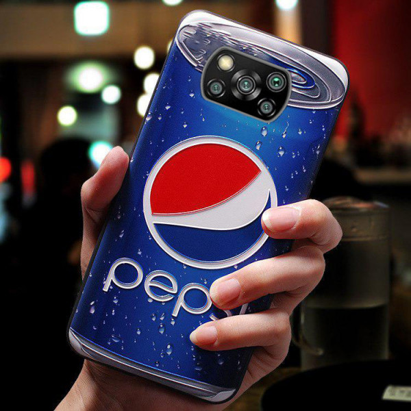 Силиконовый чехол для Xiaomi Poco X3 с 3d-принтом - Pepsi