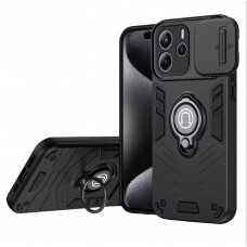 Протиударний чохол Camshield для Xiaomi Redmi Note 14 4G (24117RN76E) з кільцем-тримачем Чорний