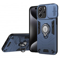 Протиударний чохол Camshield для Xiaomi Redmi Note 14 4G (24117RN76E) з кільцем-тримачем Синій