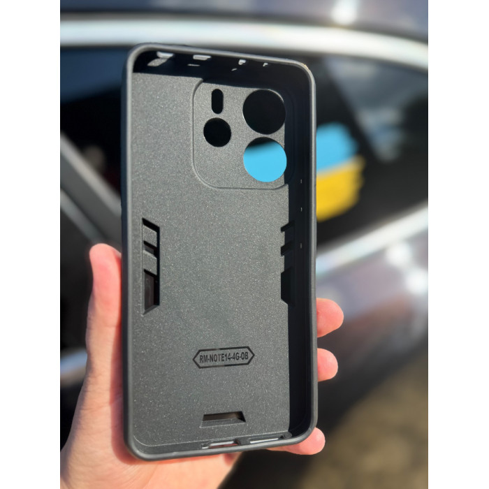 Ультратонкий протиударний чохол для Xiaomi Redmi Note 14 (24117RN76E) з кільцем-тримачем Синій