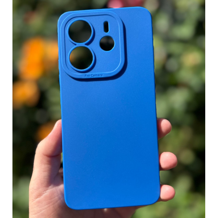 Силиконовый чехол Pro Camera для Xiaomi Redmi Note 14 4G (24117RN76E) Тёмно-синий