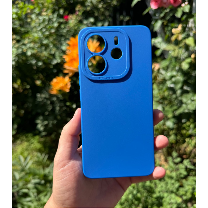 Силиконовый чехол Pro Camera для Xiaomi Redmi Note 14 4G (24117RN76E) Тёмно-синий