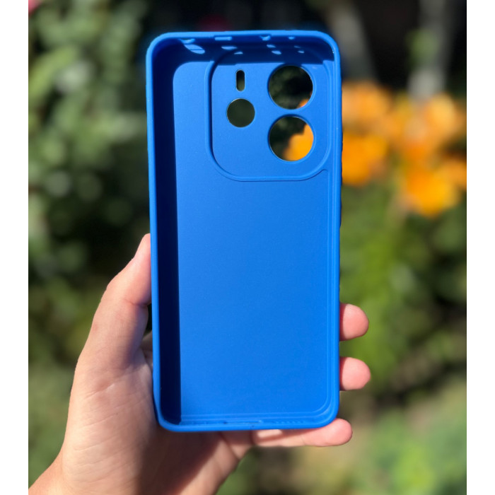 Силиконовый чехол Pro Camera для Xiaomi Redmi Note 14 4G (24117RN76E) Тёмно-синий