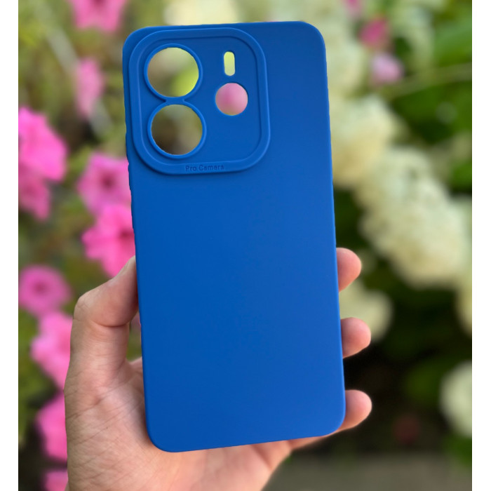 Силиконовый чехол Pro Camera для Xiaomi Redmi Note 14 4G (24117RN76E) Тёмно-синий