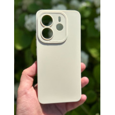 Силиконовый чехол Pro Camera для Xiaomi Redmi Note 14 4G (24117RN76E) Молочный