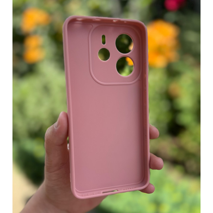 Силиконовый чехол Pro Camera для Xiaomi Redmi Note 14 4G (24117RN76E) Розовый