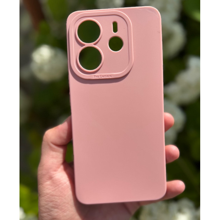 Силиконовый чехол Pro Camera для Xiaomi Redmi Note 14 4G (24117RN76E) Розовый