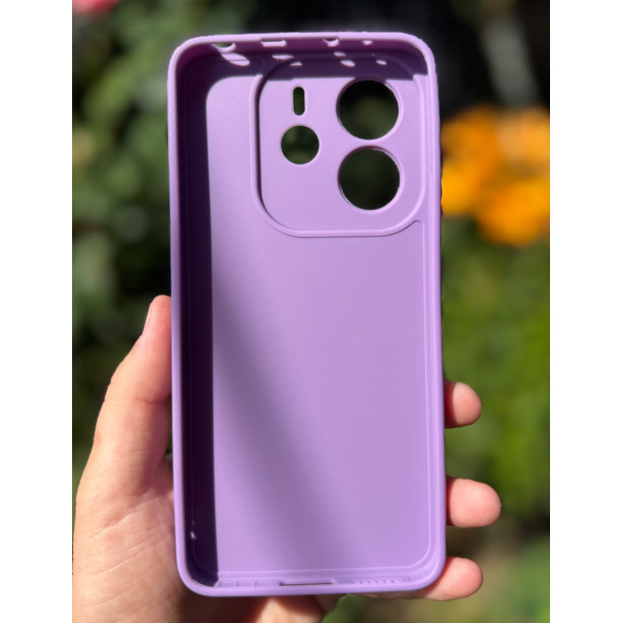 Силиконовый чехол Pro Camera для Xiaomi Redmi Note 14 4G (24117RN76E) Лавандовый