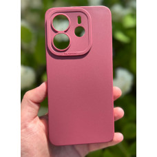Силиконовый чехол Pro Camera для Xiaomi Redmi Note 14 4G (24117RN76E) Бордовый