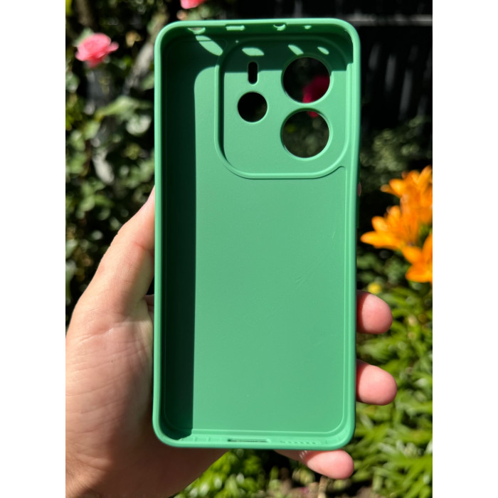 Силиконовый чехол Pro Camera для Xiaomi Redmi Note 14 4G (24117RN76E) Зеленый