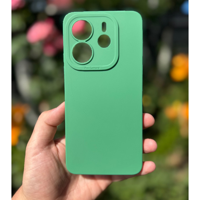Силиконовый чехол Pro Camera для Xiaomi Redmi Note 14 4G (24117RN76E) Зеленый