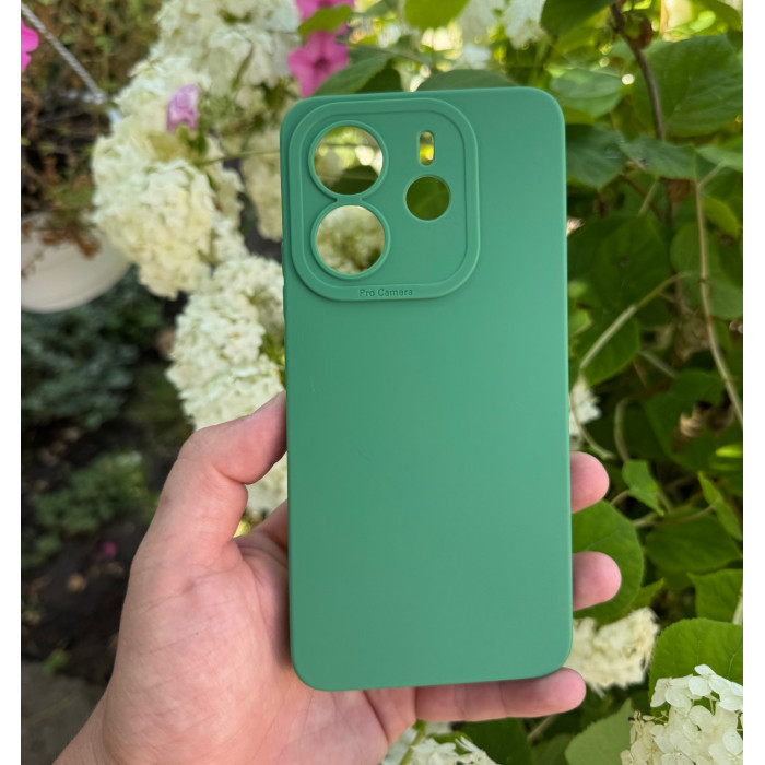 Силиконовый чехол Pro Camera для Xiaomi Redmi Note 14 4G (24117RN76E) Зеленый