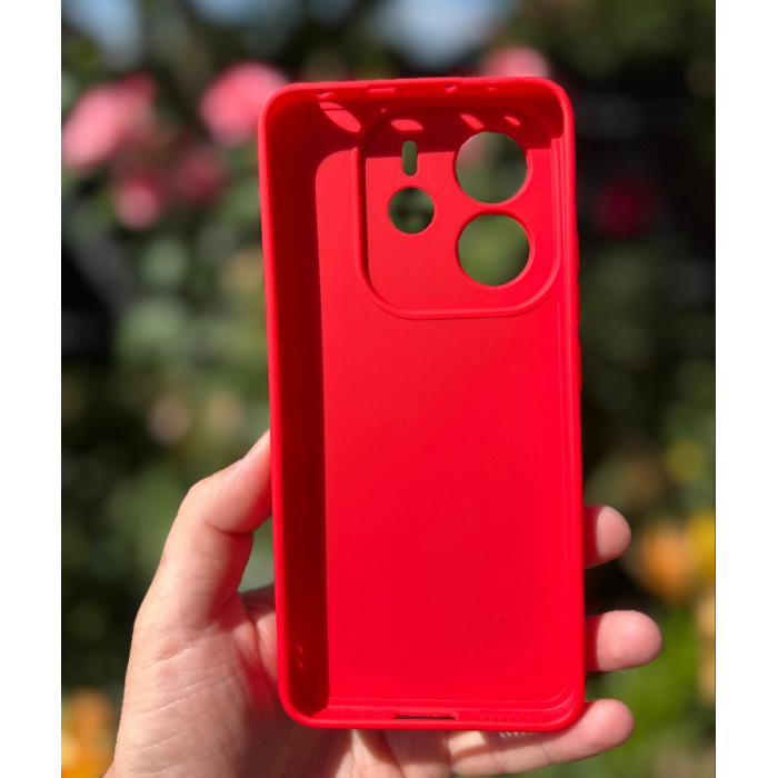 Силиконовый чехол Pro Camera для Xiaomi Redmi Note 14 4G (24117RN76E) Красный