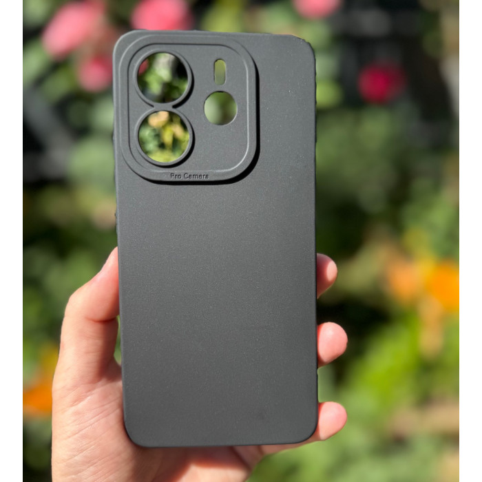 Силиконовый чехол Pro Camera для Xiaomi Redmi Note 14 4G (24117RN76E) Чёрный