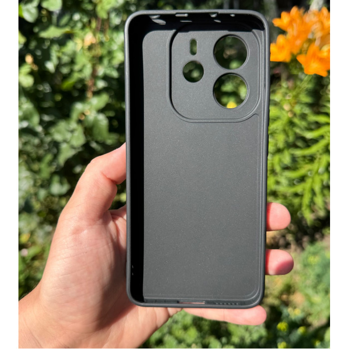 Силиконовый чехол Pro Camera для Xiaomi Redmi Note 14 4G (24117RN76E) Чёрный