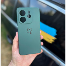 Силіконовий чохол для Xiaomi Redmi Note 14 4G (24117RN76E) Темно-зелений