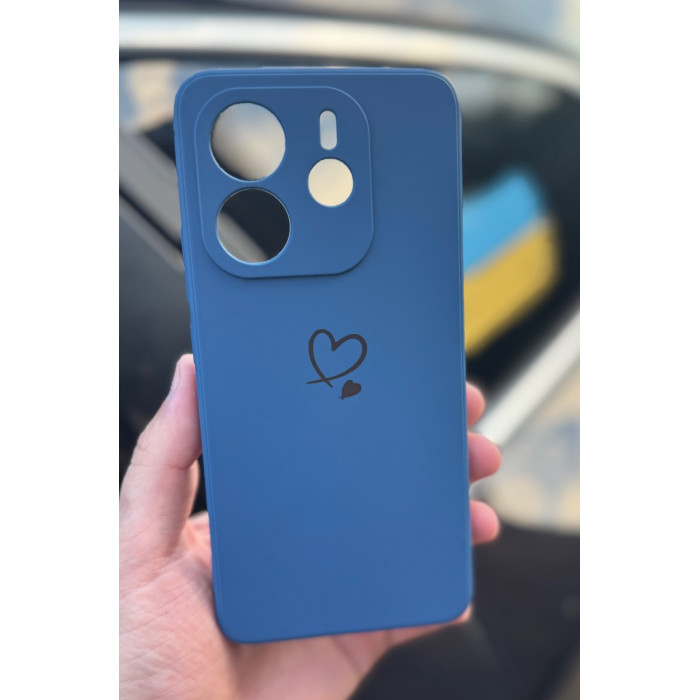 Силиконовый чехол для Xiaomi Redmi Note 14 4G (24117RN76E) Тёмно-синий